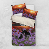 Personalised ANZAC Day Bedding Set Remembering the Animals of War