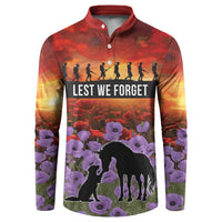 Personalised ANZAC Day Button Sweatshirt Remembering the Animals of War
