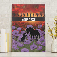 Personalised ANZAC Day Canvas Wall Art Remembering the Animals of War
