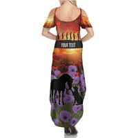 Personalised ANZAC Day Family Matching Summer Maxi Dress and Hawaiian Shirt Remembering the Animals of War LT19 - Polynesian Pride