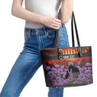 Personalised ANZAC Day Leather Tote Bag Remembering the Animals of War