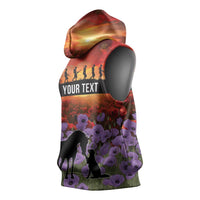 Personalised ANZAC Day Sleeveless Hoodie Remembering the Animals of War