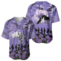 ANZAC Day Baseball Jersey Lest We Forget the Animals Too