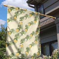 Hawaiian Pikake Maile Lei Garden Flag Tiare Hibiscus Kalo Palapalai Leaf Beige LT19 - Polynesian Pride