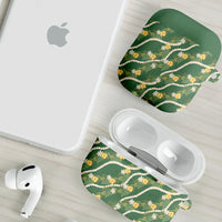 Hawaiian Pikake Maile Lei AirPods Case Tiare Hibiscus Kalo Palapalai Leaf Green LT19 - Polynesian Pride