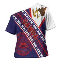 American Samoa Flag Day Cross Shoulder Shirt Polynesian Tribal Tattoo Eagle Art