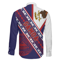 American Samoa Flag Day Family Matching Off Shoulder Maxi Dress and Hawaiian Shirt Polynesian Tribal Tattoo Eagle Art LT19 - Polynesian Pride