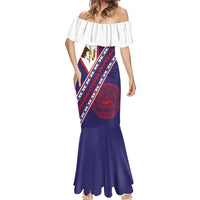 American Samoa Flag Day Mermaid Dress Polynesian Tribal Tattoo Eagle Art