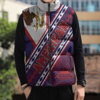 American Samoa Flag Day Sleeveless Puffer Jacket Polynesian Tribal Tattoo Eagle Art LT19 - Polynesian Pride