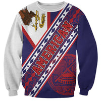 American Samoa Flag Day Sweatshirt Polynesian Tribal Tattoo Eagle Art