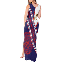 American Samoa Flag Day Tank Maxi Dress Polynesian Tribal Tattoo Eagle Art