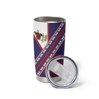American Samoa Flag Day Tumbler Cup Polynesian Tribal Tattoo Eagle Art