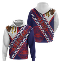 American Samoa Flag Day Zip Hoodie Polynesian Tribal Tattoo Eagle Art