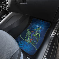 New Zealand Takahe Personalised Car Mats Silver Fern Galaxy Polynesian Pattern