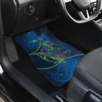 New Zealand Takahe Personalised Car Mats Silver Fern Galaxy Polynesian Pattern