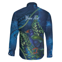 New Zealand Takahe Personalised Family Matching Mermaid Dress and Hawaiian Shirt Silver Fern Galaxy Polynesian Pattern LT22 - Polynesian Pride