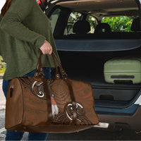 New Zealand Taiaha Travel Bag Maori Weapon Silver Fern Maori Pattern