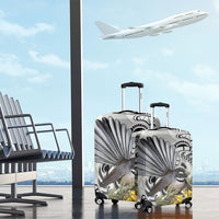New Zealand Fantail Bird Luggage Cover Maori Piwakawaka Kowhai Maori Pattern