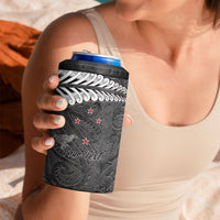 New Zealand Weka Personalised 4 in 1 Can Cooler Tumbler Aotearoa Hen Silver Fern Maori Pattern LT22 - Polynesian Pride