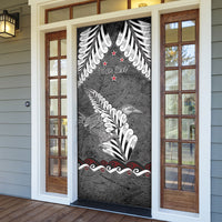 New Zealand Weka Personalised Door Cover Aotearoa Hen Silver Fern Maori Pattern
