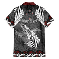New Zealand Weka Personalised Family Matching Tank Maxi Dress and Hawaiian Shirt Aotearoa Hen Silver Fern Maori Pattern LT22 - Polynesian Pride