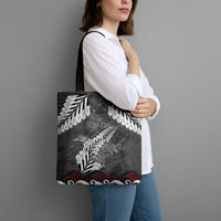 New Zealand Weka Personalised Tote Bag Aotearoa Hen Silver Fern Maori Pattern