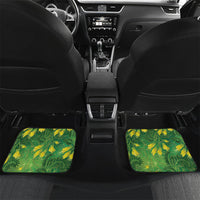 Bellbird New Zealand Personalised Car Mats Kowhai Flower Maori Pattern