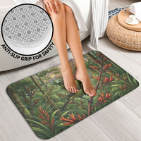 Bellbird New Zealand Personalised Bathroom Set Korimako Harakeke Flower Native Forest