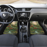 Bellbird New Zealand Personalised Car Mats Korimako Harakeke Flower Native Forest