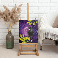 New Zealand Tui Bird Matariki Canvas Wall Art Kowhai Flower Silver Fern Galaxy Maori Pattern LT22 - Polynesian Pride