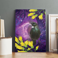 New Zealand Tui Bird Matariki Canvas Wall Art Kowhai Flower Silver Fern Galaxy Maori Pattern LT22 - Polynesian Pride