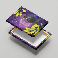 New Zealand Tui Bird Matariki Canvas Wall Art Kowhai Flower Silver Fern Galaxy Maori Pattern LT22 - Polynesian Pride