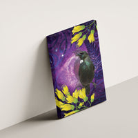 New Zealand Tui Bird Matariki Canvas Wall Art Kowhai Flower Silver Fern Galaxy Maori Pattern LT22 - Polynesian Pride