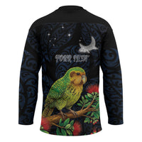 New Zealand Kakapo Matariki Personalised Hockey Jersey Pohutukawa Flower Galaxy Maori Pattern LT22 - Polynesian Pride