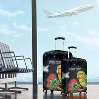 New Zealand Kakapo Matariki Personalised Luggage Cover Pohutukawa Flower Galaxy Maori Pattern LT22 - Polynesian Pride