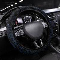 New Zealand Kakapo Matariki Steering Wheel Cover Pohutukawa Flower Galaxy Maori Pattern