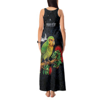 New Zealand Kakapo Matariki Personalised Tank Maxi Dress Pohutukawa Flower Galaxy Maori Pattern LT22 - Polynesian Pride