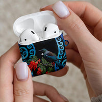 Tui Bird Kakabeak New Zealand AirPods Case Clianthus Galaxy Maori Koru Pattern