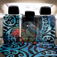 Tui Bird Kakabeak New Zealand Back Car Seat Cover Clianthus Galaxy Maori Koru Pattern