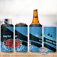 Personalised Snapper Fishing New Zealand 4 in 1 Can Cooler Tumbler Tamure Fish Hook Maori Pattern LT22 - Polynesian Pride