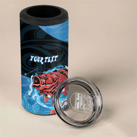 Personalised Snapper Fishing New Zealand 4 in 1 Can Cooler Tumbler Tamure Fish Hook Maori Pattern LT22 - Polynesian Pride