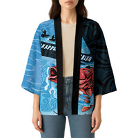 Personalised Snapper Fishing New Zealand Kimono Tamure Fish Hook Maori Pattern