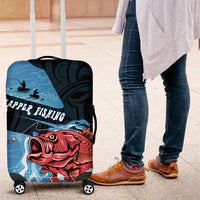 Snapper Fishing New Zealand Luggage Cover Tamure Fish Hook Maori Pattern