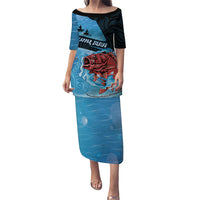 Personalised Snapper Fishing New Zealand Puletasi Tamure Fish Hook Maori Pattern