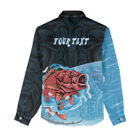 Personalised Snapper Fishing New Zealand Women Casual Shirt Tamure Fish Hook Maori Pattern LT22 - Polynesian Pride