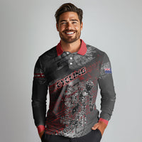 Personalised Cycling New Zealand Long Sleeve Polo Shirt Aotearoa Pride Sportswear LT22 - Polynesian Pride