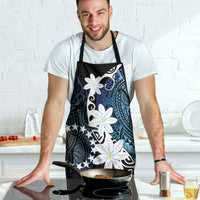 Cook Islands Maori Language Week Apron Tiare Maori Kuki Airani Blue Pattern LT22 - Polynesian Pride