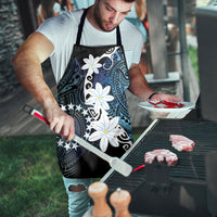 Cook Islands Maori Language Week Apron Tiare Maori Kuki Airani Blue Pattern LT22 - Polynesian Pride