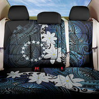 Cook Islands Maori Language Week Back Car Seat Cover Tiare Maori Kuki Airani Blue Pattern LT22 One Size Blue - Polynesian Pride