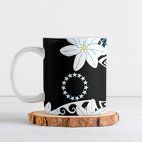 Cook Islands Maori Language Week Ceramic Mug Tiare Maori Kuki Airani Blue Pattern LT22 Blue - Polynesian Pride